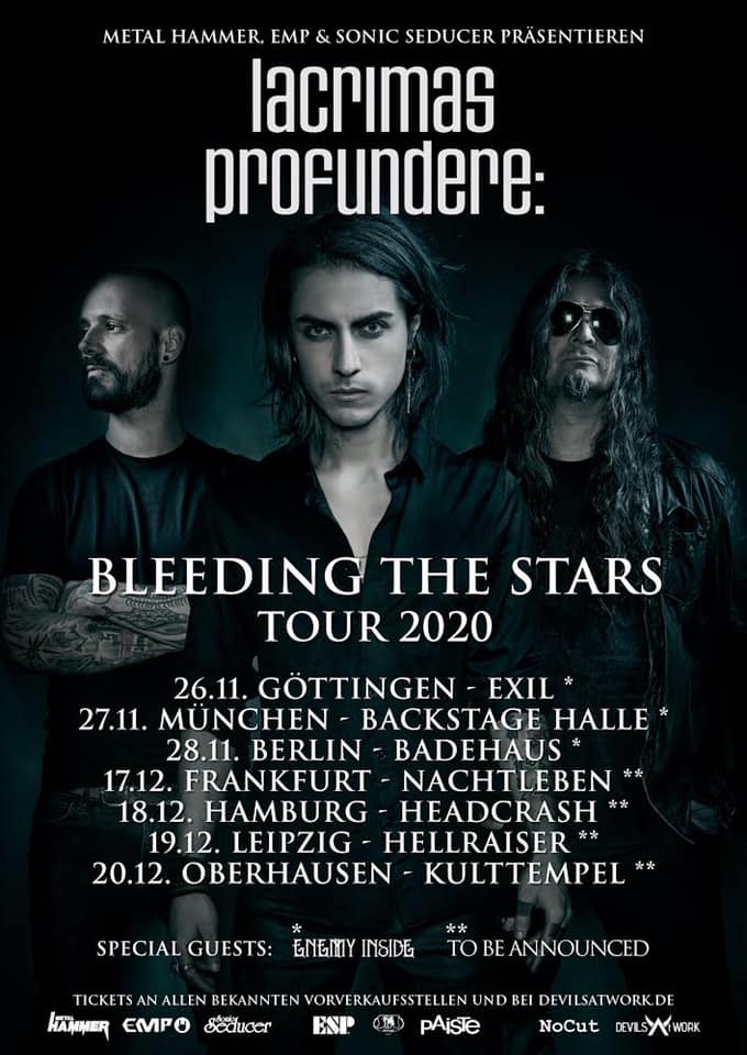 You are currently viewing LACRIMAS PROFUNDERE – „BLEEDING THE STARS“ Tourverlegung