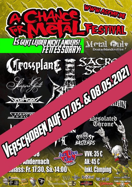 You are currently viewing A CHANCE FOR METAL FESTIVAL auf 2021 verlegt