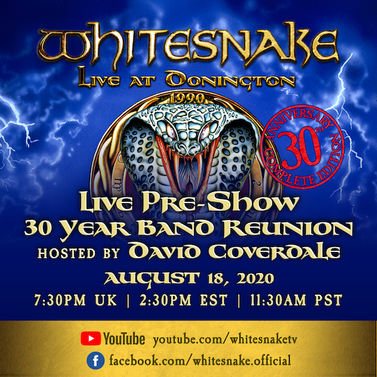 You are currently viewing WHITESNAKE  – HEUTE ! “Live At Donington” 30th Anniversary Livestream