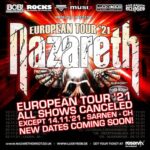 NAZARETH – Europatour ’21 abgesagt