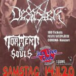 DEATH TO CORONA! DESASTER killen das Virus am 14.11.20 im JUZ Andernach