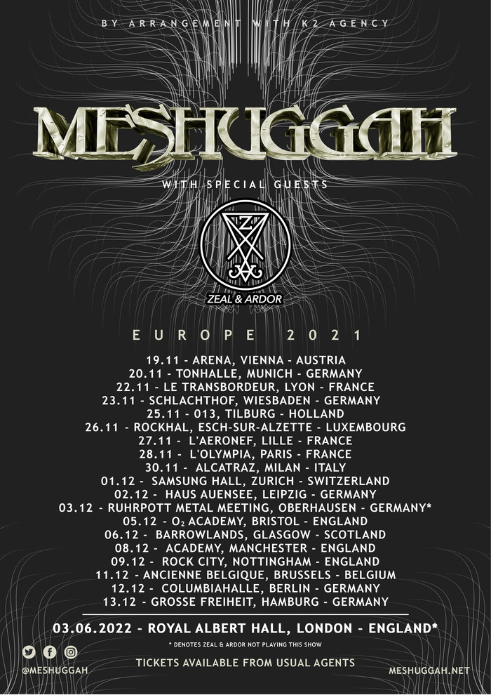 Read more about the article MESHUGGAH: neue Tourdaten