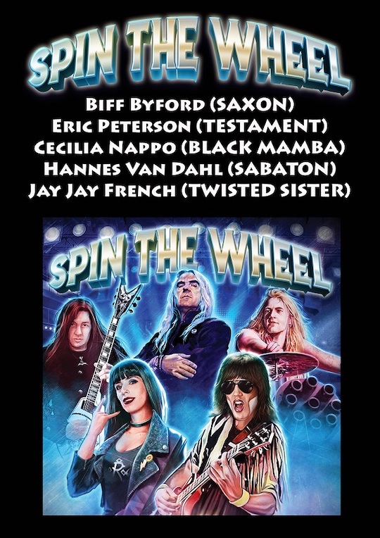 Read more about the article SAXON, TESTAMENT, TWISTED SISTER, SABATON, BLACK MAMBA Mitglieder – ’Spin The Wheel’
