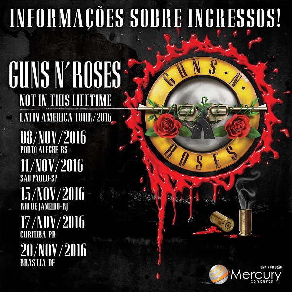 Read more about the article GUNS N’ ROSES  – Posten ‘Not In This Lifetime’ Livevideo aus Brasilien