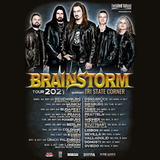 Read more about the article BRAINSTORM  – “Wall Of Skulls EU-Tour 2021″ mit TRI STATE CORNER