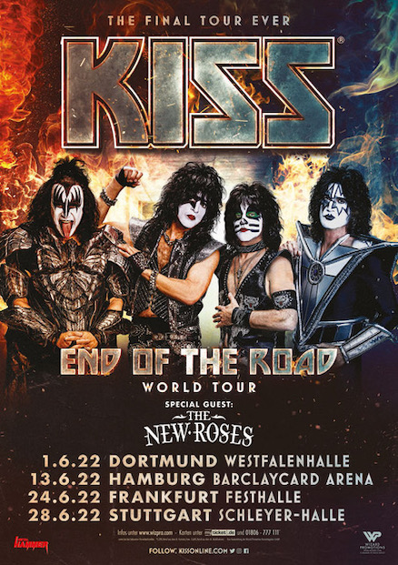You are currently viewing KISS – “END OF THE ROAD“  Neue Tour-Termine für 2022 bestätigt