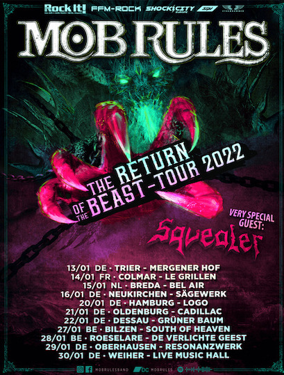 You are currently viewing MOB RULES – “The Return of The Beast” Tour 2022