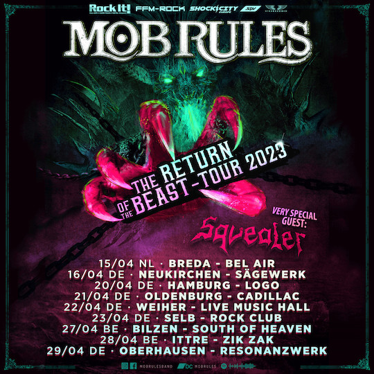 Mehr über den Artikel erfahren MOB RULES – “The Return of The Beast” Tour 2023