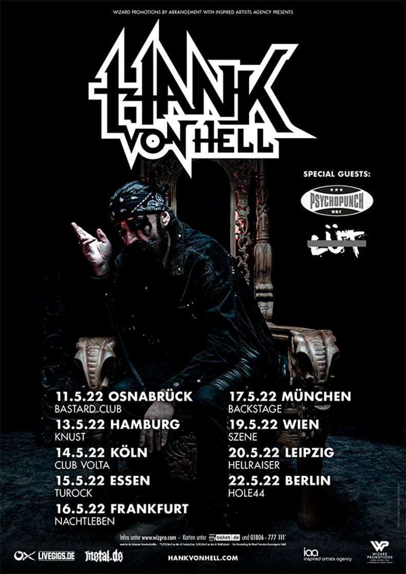 You are currently viewing HANK VON HELL – Tour 2022