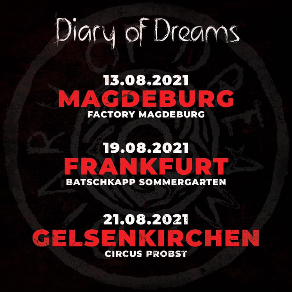 You are currently viewing DIARY OF DREAMS – Kündigen kurzfristig neue Shows an