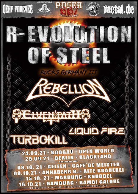 You are currently viewing ”R-EVOLUTION OF STEEL” Tour – REBELLION, ELVENPATH, LIQUID FIRE,  TURBOKILL