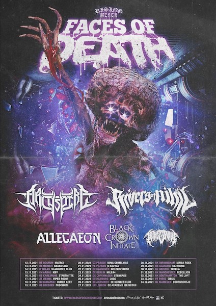 You are currently viewing “Faces of Death Tour“ – ARCHSPIRE, RIVERS OF NIHIL, ALLEGAEON, BLACK CROWN INITIATE, TO THE GRAVE