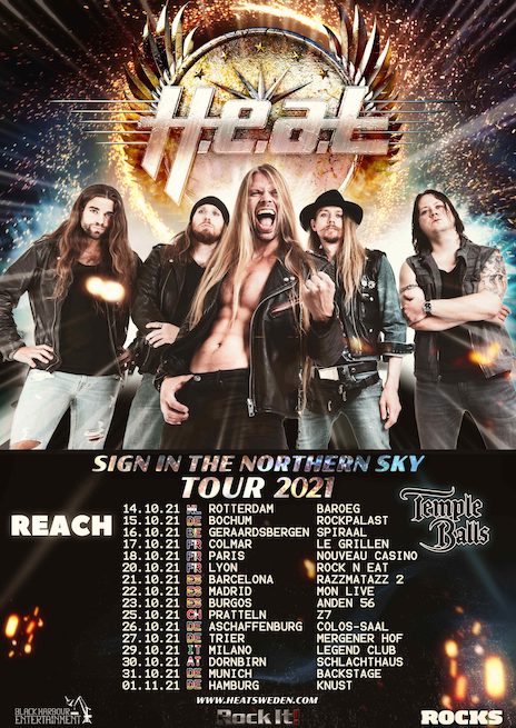 You are currently viewing H.E.A.T., TEMPLE BALLS, REACH – “Sign In The Northern Sky” Tour im Herbst