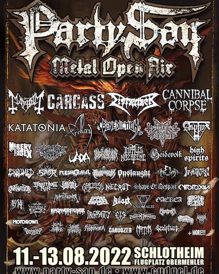 You are currently viewing PartySan Metal Festival fährt auf: Mayhem, Carcass, Dismember, Cannibal Corpse u.v.m.
