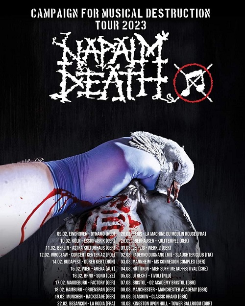 Read more about the article NAPALM DEATH – „Campaign For Musical Destruction“-Tour wird auf 2023 verschoben!