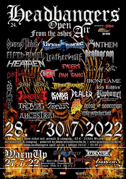 You are currently viewing HEADBANGERS OPEN AIR – Kommt 22 mit SACRED REICH, VICIOUS RUMORS, FIFTH ANGEL u.v.m.