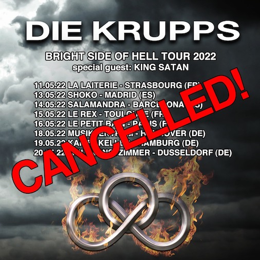 You are currently viewing DIE KRUPPS – “Bright Side Of Hell” Mini-Tour abgesagt