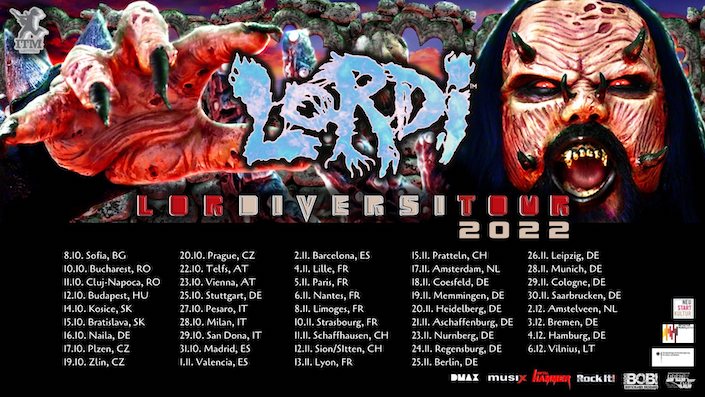 You are currently viewing LORDI  – „Lordiversitour“ 2022 bekannt gegeben