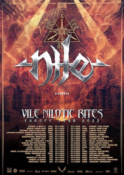 You are currently viewing NILE – “Vile Nilotic Rites” Tour 22 Tourankündigung