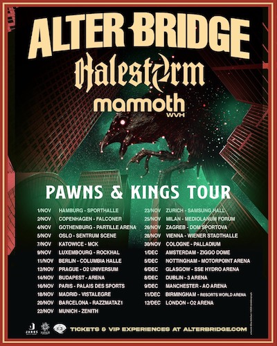 You are currently viewing ALTER BRIDGE , HALESTORM,  MAMMOTH – „Pawns & Kings“ Tour 22 angekündigt