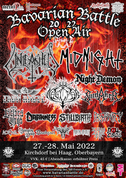 You are currently viewing BAVARIAN BATTLE Open Air – Unleashed, Midnight, Naglfar, Night Demon u.v.m.