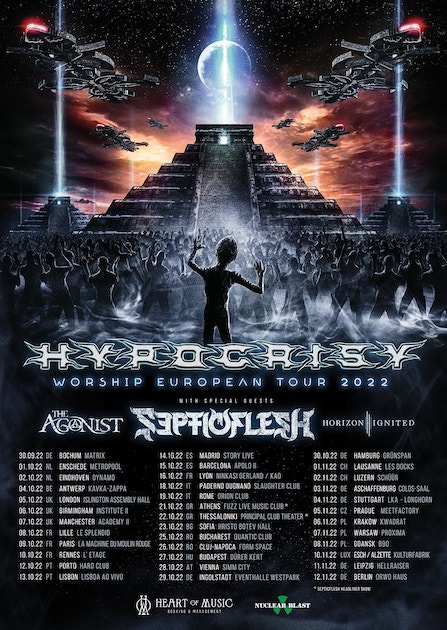 You are currently viewing HYPOCRISY, SEPTICFLESH, THE AGONIST u.a. – “Worship European Tour”