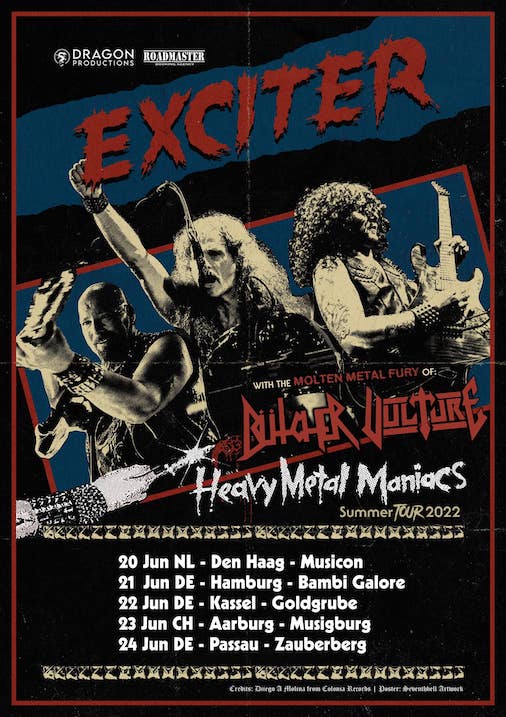 You are currently viewing EXCITER –  Kommen auf “Heavy Metal Maniacs” Summer Tour 2022