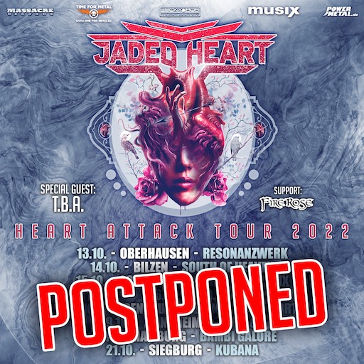 You are currently viewing JADED HEART – “Heart Attack“ Tour 2023 gecancelt