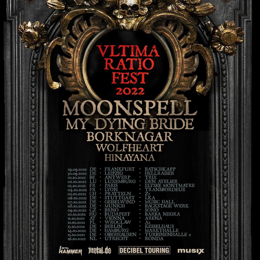 You are currently viewing „ULTIMA RATIO FEST“ 2022 – MOONSPELL, MY DYING BRIDE, BORKNAGAR u.a.