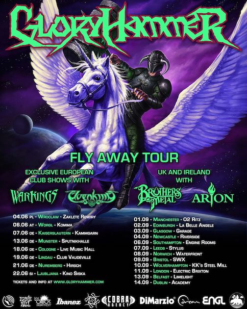 Mehr über den Artikel erfahren GLORYHAMMER – Gehen auf `Fly Away` Tour