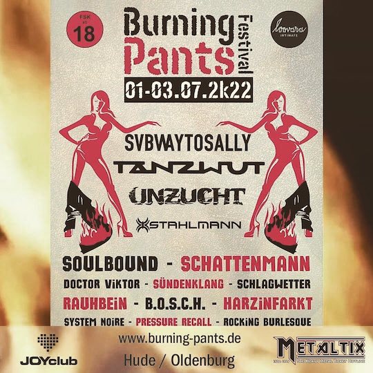 Du betrachtest gerade BURNING PANTS Festival mit SUBWAY TO SALLY, TANZWUT, UNZUCHT u.v.m.