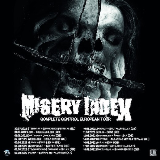 You are currently viewing MISERY INDEX – “Complete Control” European Tour