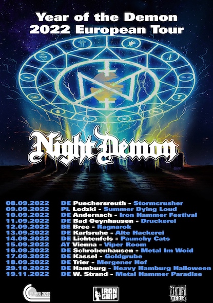 You are currently viewing NIGHT DEMON – “Year of the Demon” Tour  2022 angekündigt