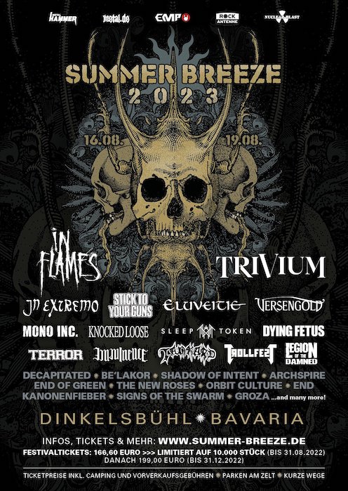 You are currently viewing SUMMER BREEZE – gibt Teile des Lineups bekannt: IN FLAMES, TRIVIUM, IN EXTREMO u.v.m.