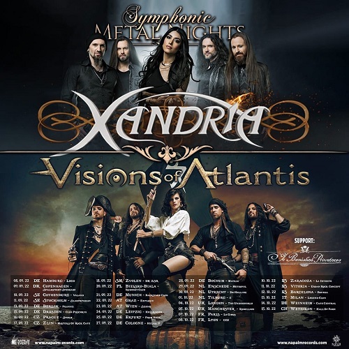 You are currently viewing XANDRIA & VISIONS OF ATLANTIS – „Symphonic Metal Nights“ Tour 2022