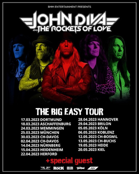 You are currently viewing JOHN DIVA & THE ROCKETS OF LOVE – Kündigen “The Big Easy” Tour an