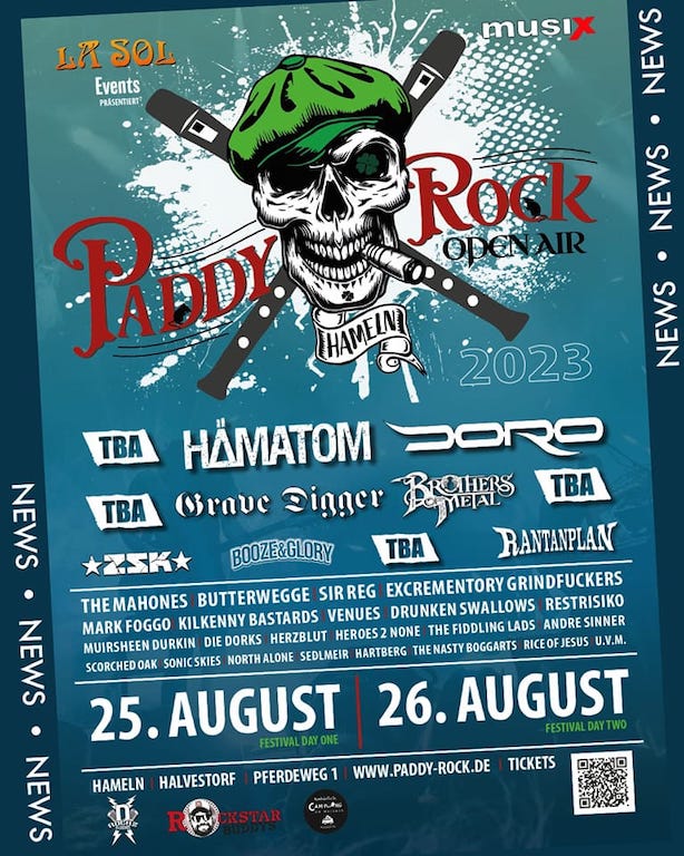You are currently viewing Paddy Rock Open Air 2023 – DORO, HÄMATOM, GRAVE DIGGER u.v.m.