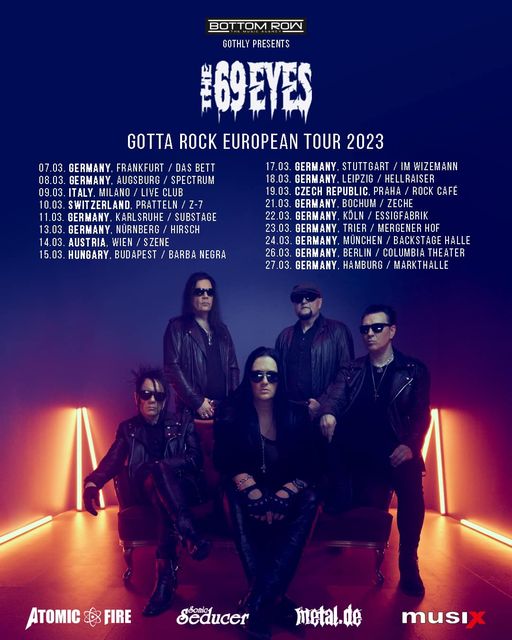 You are currently viewing THE 69 EYES – kommen auf „GOTTA ROCK EUROPEAN TOUR 2023“