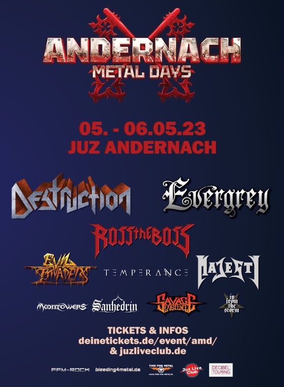 You are currently viewing Andernach Metal Days – DESTRUCTION, EVERGREY, ROSS THE BOSS u.a.