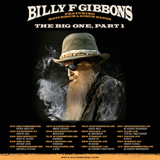 You are currently viewing BILLY F GIBBONS – ZZ Top Kopf kommt auf “The Big One“ Tour