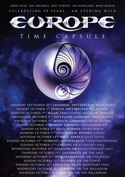 You are currently viewing EUROPE – kündigen „The Time Capsule 40th Anniversary Tour“ an
