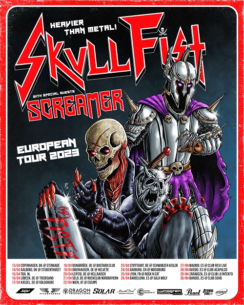 You are currently viewing SKULL FIST, SCREAMER – „Heavier Than Metal“ European Tour 2023 angekündigt