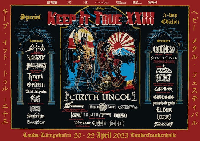 Read more about the article KEEP IT TRUE Festival gibt Billing bekannt – SODOM, CIRITH UNGOL, LOUDNESS u.v.m.