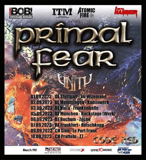 You are currently viewing PRIMAL FEAR – Kündigen “Code Red“ Scheibe und Tour an