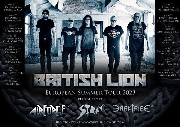 You are currently viewing BRITISH LION – Steve Harris und Kollegen kommen auf „European Summer Tour 2023“
