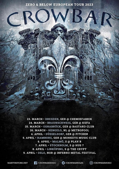 You are currently viewing CROWBAR, BLACK BOMB A – kommen auf „Zero & Below Tour 2023“