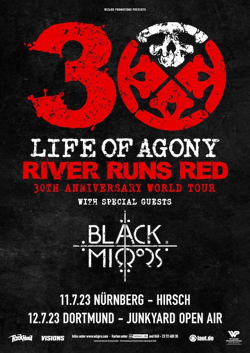 You are currently viewing LIFE OF AGONY – 30 Years `River Runs Red` Tour geht weiter