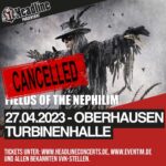 FIELDS OF THE NEPHILIM – Erneute Absage für Oberhausen & Plage Noir Festival