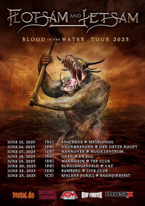 You are currently viewing FLOTSAM AND JETSAM – Termine für `Blood In The Water` Tour 2023