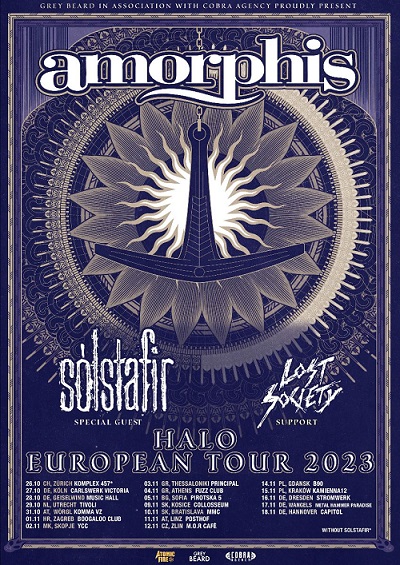 You are currently viewing AMORPHIS, SOLSTAFIR, LOST SOCIETY – „Halo European Tour 2023” angekündigt